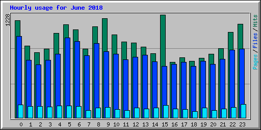 Hourly usage for June 2018