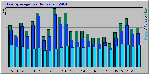 Hourly usage for November 2019