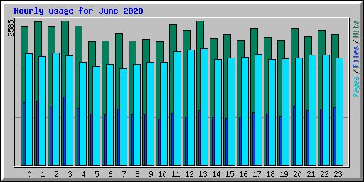 Hourly usage for June 2020