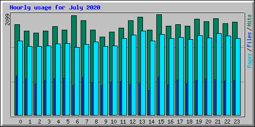 Hourly usage for July 2020