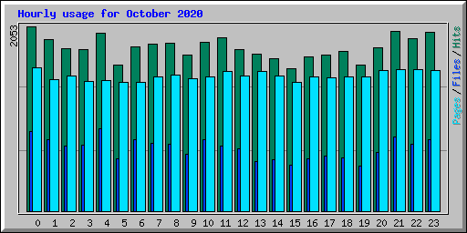 Hourly usage for October 2020