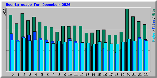 Hourly usage for December 2020