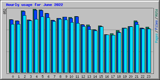 Hourly usage for June 2022